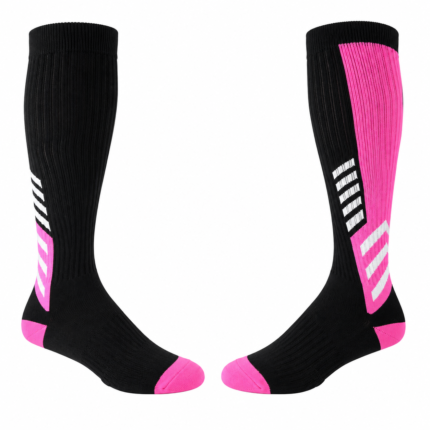 Custom Compression Sports Socks – Black & Pink Performance Athletic Socks