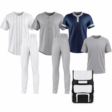 Custom Baseball Uniform & Apparel Set – Custom Baseball Jersey, Pants, Performance Shirt & Sports Backpack
