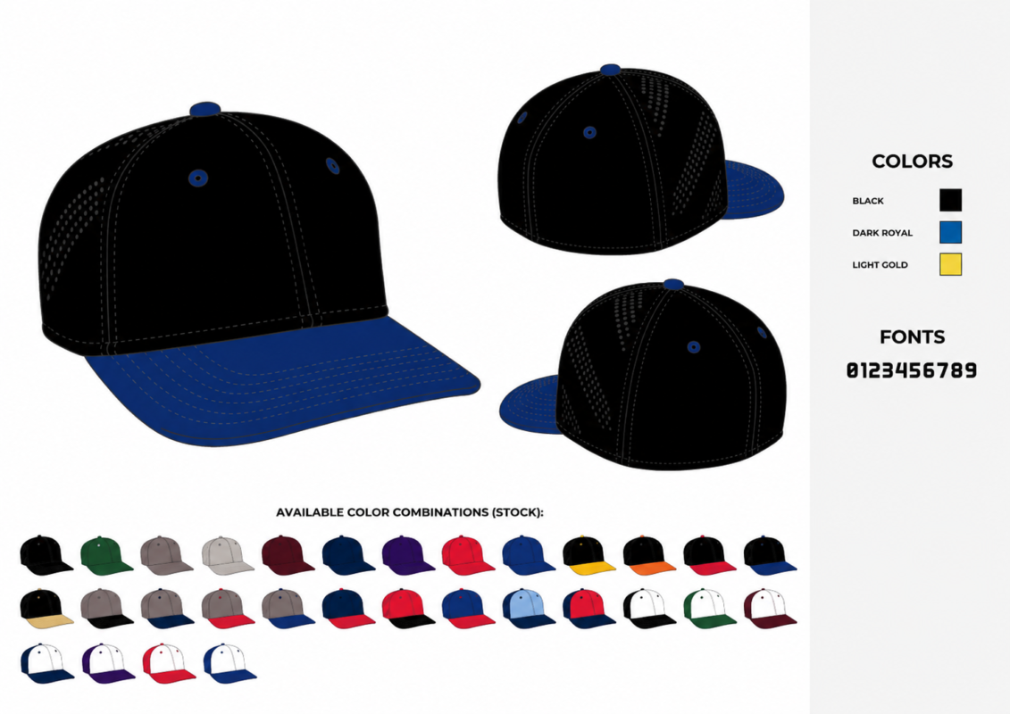 Custom Black & Orange Baseball Cap – Performance Snapback Team Cap Action Photo