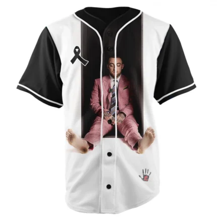 Custom Black & White Graphic Baseball Jersey