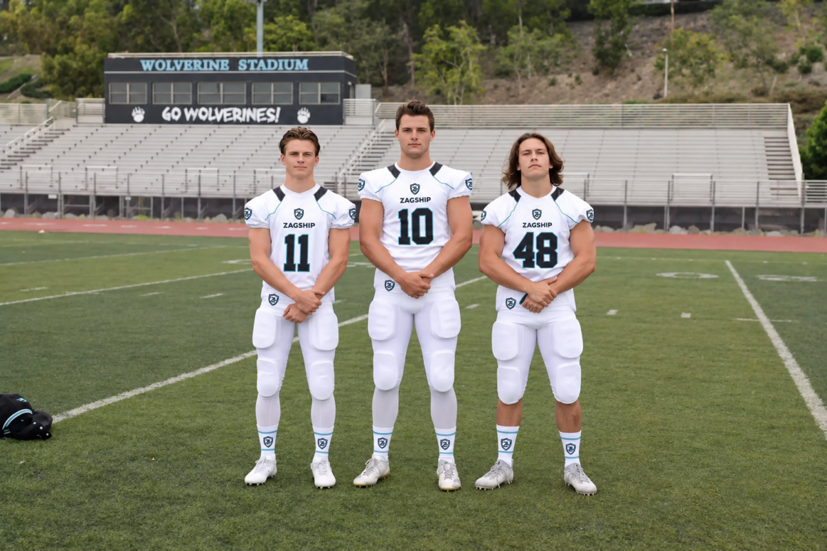 American Football Uniform Action Photo