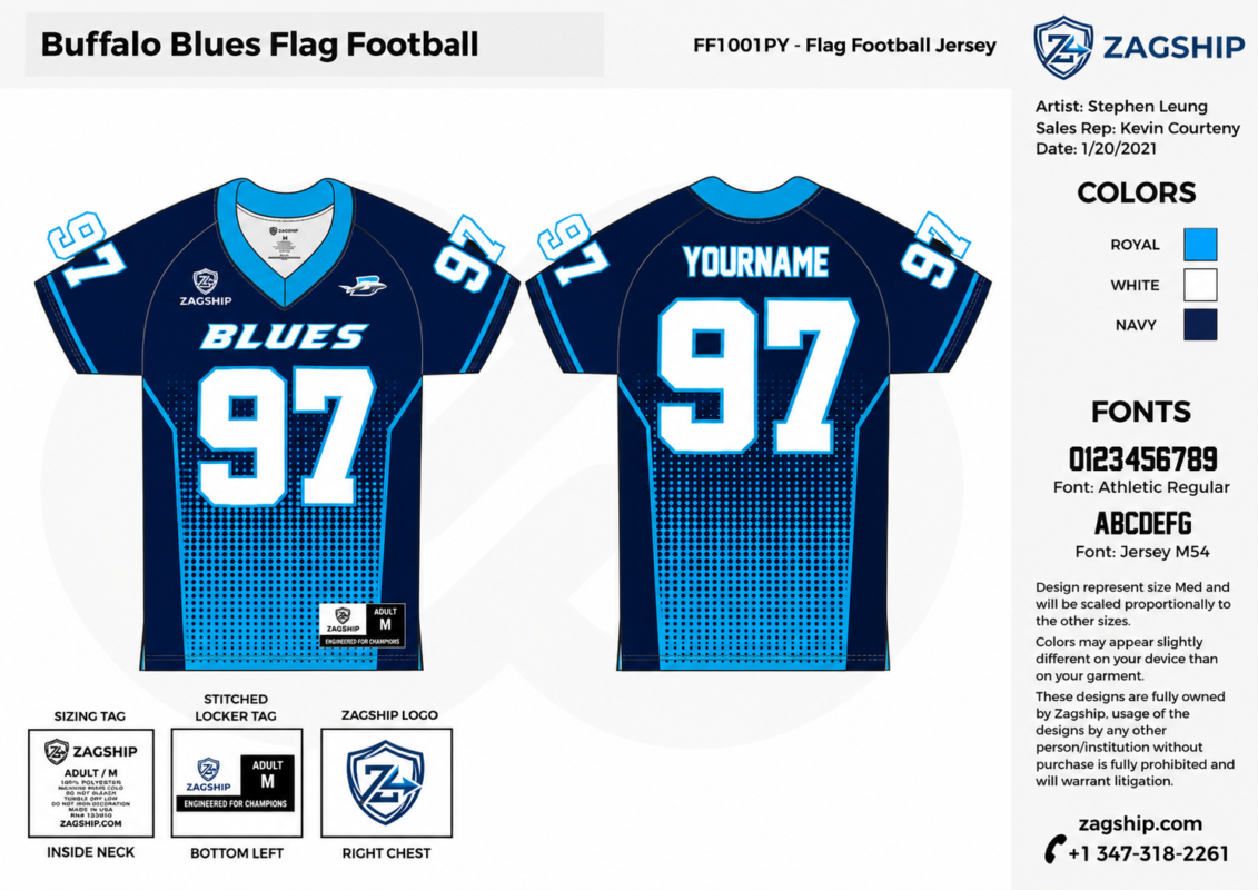 Custom 7v7 Flag Football Jersey – Sublimated Team Performance Uniform Action Photo