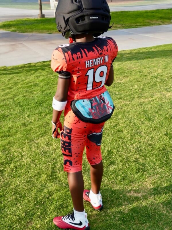 Football Uniform ( LV Rebels ) Action Photo